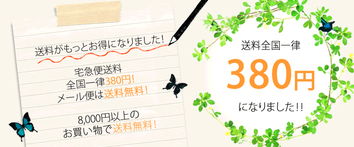 送料がお安くなりました