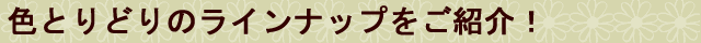 �F�Ƃ�ǂ�̃��C���A�b�v�����Љ�