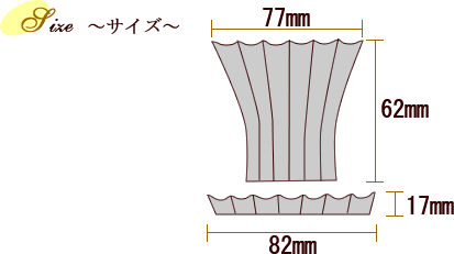 サイズ～フリルガラスのカップ＆ソーサー