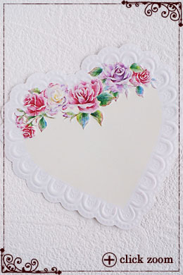 hydrangea 国内作家 バラメモ スクエアメモ 両面メモ ハート ピンク hydrangea 国内作家 バラメモ スクエアメモ 両面メモ ハート