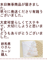 �E�F�f�B���O�p�J�[�h���w���̂��q�l����̐�